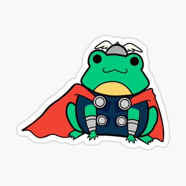 Item preview, Frog Thor Sticker designed and sold by Pecatsus.