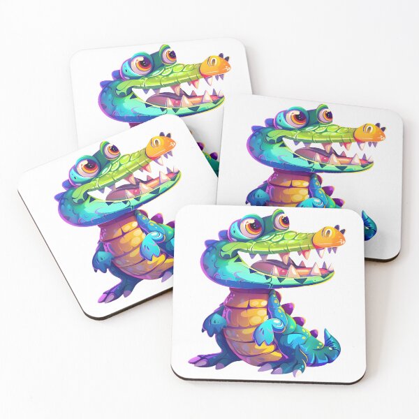 Item preview, Bright Crocodile in Love designed and sold by ZenPegart.