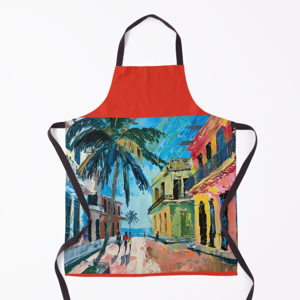 Item preview, Tropical Havana Harmony - Lively Street Scene with Classic Architecture AI Generated designed and sold by OlfactoART Studio.