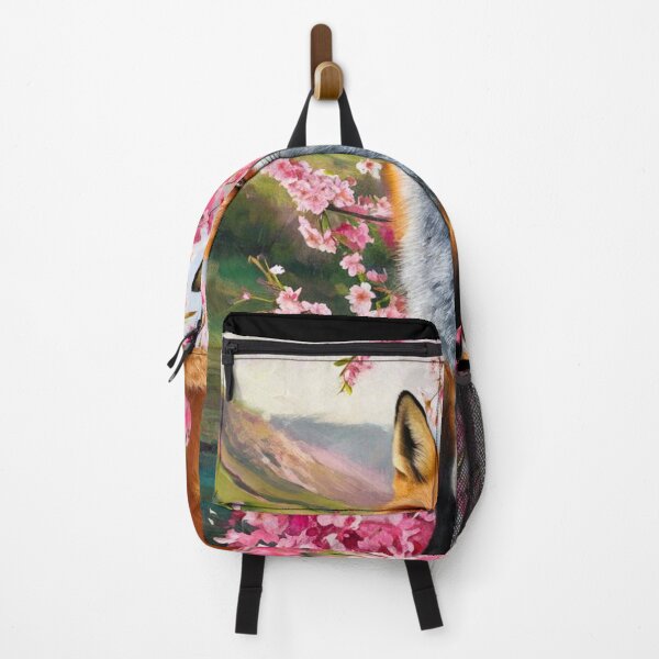 Item preview, Fox Portrait. Fox with cherry blossom, floral fox, fox painting, Raphael style designed and sold by FoxVibes.