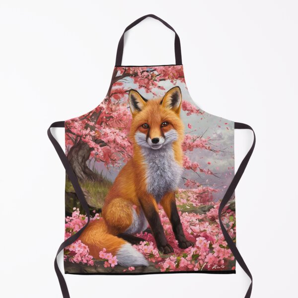 Artikelvorschau, Fuchs-Portrait. Fuchs mit Kirschblüte, Blumenfuchs, Fuchsmalerei, Raphael-Stil entworfen und verkauft von FoxVibes.