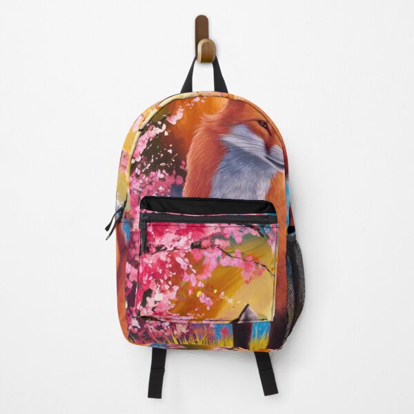 Item preview, Fox Portrait. Fox with cherry blossom, floral fox, fox painting, Raphael style designed and sold by FoxVibes.