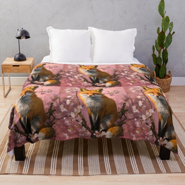 Artikelvorschau, Fuchs-Portrait. Fuchs mit Kirschblüte, Blumenfuchs, Fuchsmalerei, Raphael-Stil entworfen und verkauft von FoxVibes.