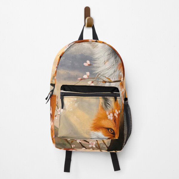 Item preview, Fox Portrait. Fox with cherry blossom, floral fox, fox painting, Raphael style designed and sold by FoxVibes.