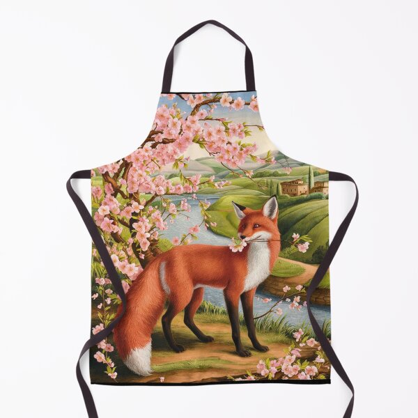 Artikelvorschau, Fuchs-Portrait. Fuchs mit Kirschblüte, Blumenfuchs, Fuchsmalerei, Raphael-Stil entworfen und verkauft von FoxVibes.
