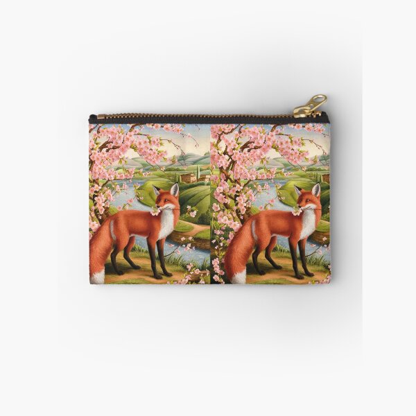 Artikelvorschau, Fuchs-Portrait. Fuchs mit Kirschblüte, Blumenfuchs, Fuchsmalerei, Raphael-Stil entworfen und verkauft von FoxVibes.