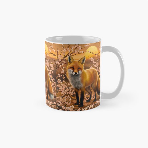 Artikelvorschau, Fuchs-Portrait. Fuchs mit Kirschblüte, Blumenfuchs, Fuchsmalerei, Raphael-Stil entworfen und verkauft von FoxVibes.