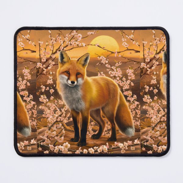 Artikelvorschau, Fuchs-Portrait. Fuchs mit Kirschblüte, Blumenfuchs, Fuchsmalerei, Raphael-Stil entworfen und verkauft von FoxVibes.