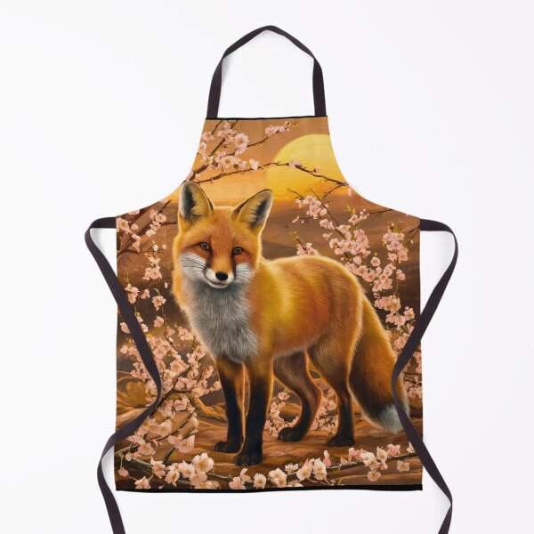 Artikelvorschau, Fuchs-Portrait. Fuchs mit Kirschblüte, Blumenfuchs, Fuchsmalerei, Raphael-Stil entworfen und verkauft von FoxVibes.