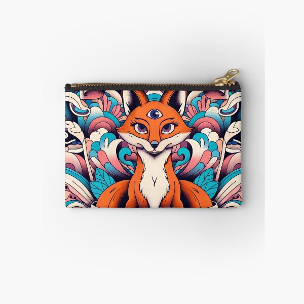 Item preview, I run on sarcasm, coffee, and inappropriate thoughts - cartoon psychedelic fox designed and sold by deepglitchart.