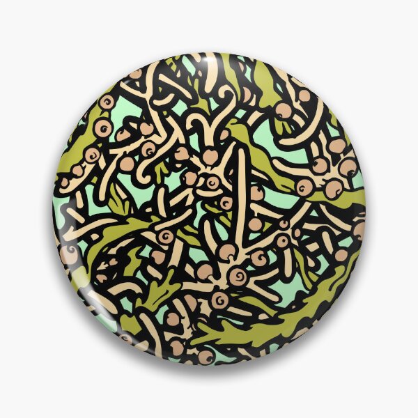 Item preview, Macroalgae Repeating Patterns: Sargassum, black line designed and sold by Chrysasaur.