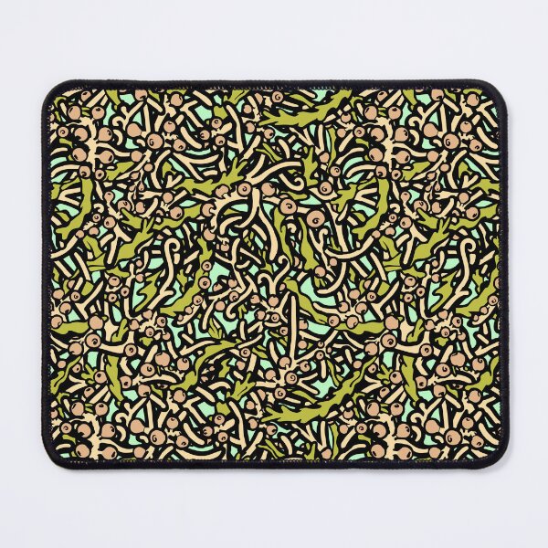 Item preview, Macroalgae Repeating Patterns: Sargassum, black line designed and sold by Chrysasaur.