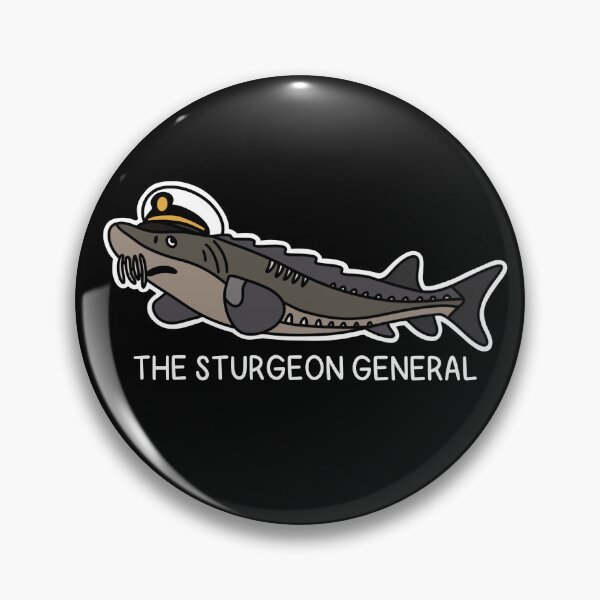 Item preview, (Version for DARK COLORED Items) THE STURGEON GENERAL designed and sold by chicorycreative.