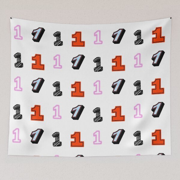 Item preview, pack of stickers, number one, different illustrations designed and sold by Numbers-Art.