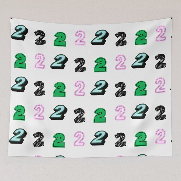 Item preview, pack of stickers, number two, different illustrations designed and sold by Numbers-Art.