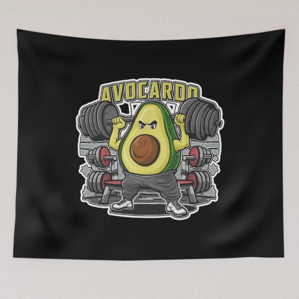 Item preview, Cute Kawaii Avocado Working out at Gym Funny T-Shirt designed and sold by Witty Shirts.