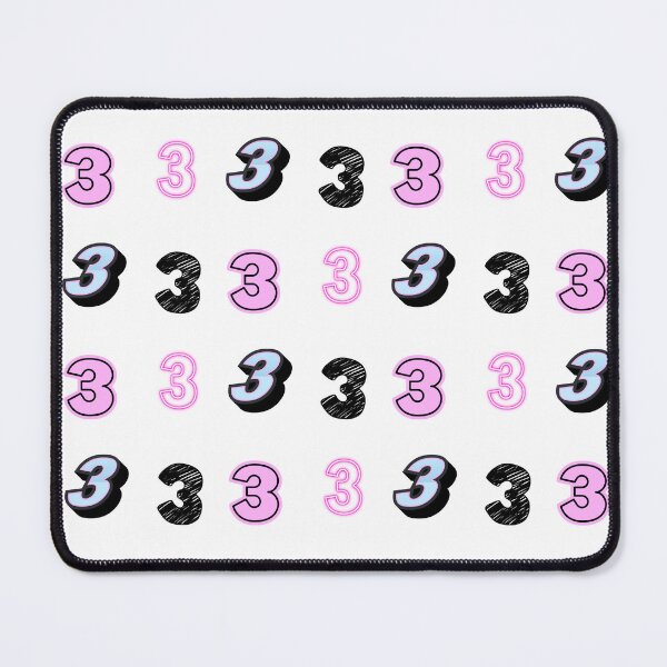 Item preview, pack of stickers, number three, different illustrations designed and sold by Numbers-Art.