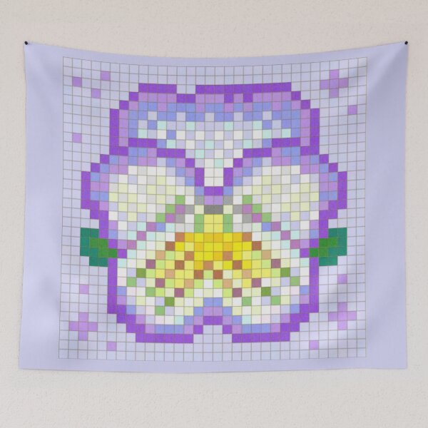 Item preview, Pensamiento celestial violeta claro y amarillo designed and sold by CozyPixelFluff.