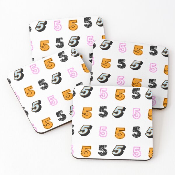 Item preview, pack of stickers, number five, different illustrations designed and sold by Numbers-Art.