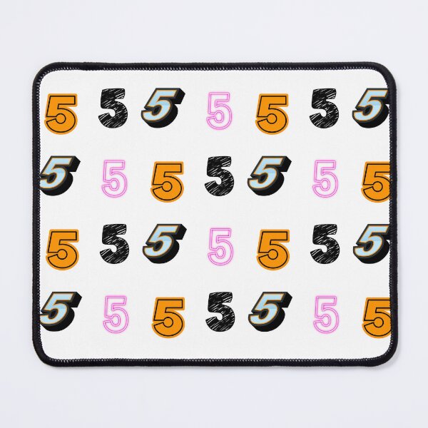 Item preview, pack of stickers, number five, different illustrations designed and sold by Numbers-Art.