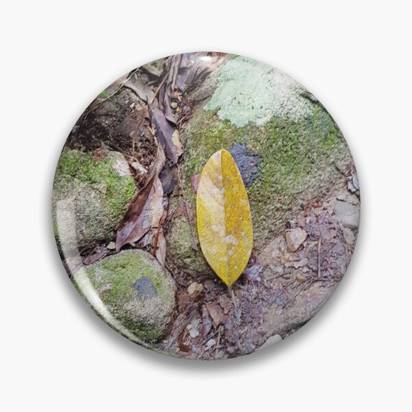 Item preview, Yellow Leaf On A Rock In Rainforest designed and sold by Designsbygroovy.