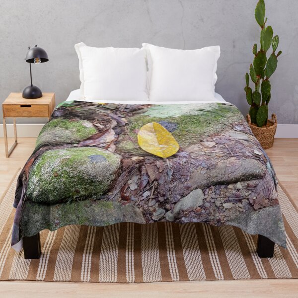 Item preview, Yellow Leaf On A Rock In Rainforest designed and sold by Designsbygroovy.