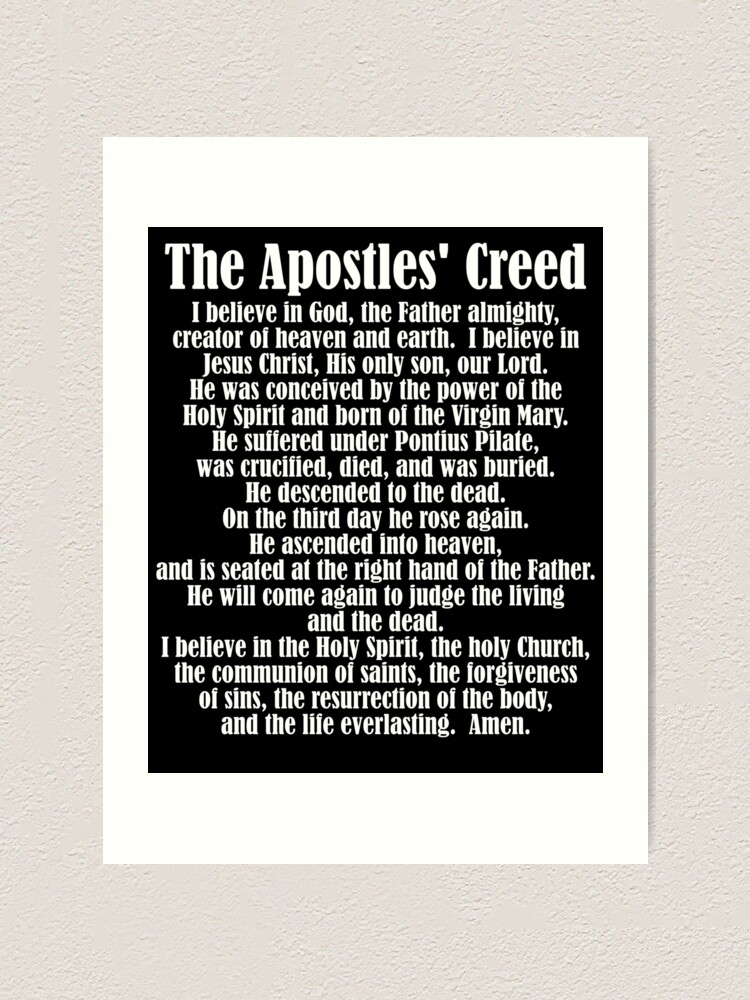 Thumbnail 1 von 3, Kunstdruck, Apostles Creed Christian Catholic Faith Believer Pray Jesus Gear designt und verkauft von DynamicDesign.
