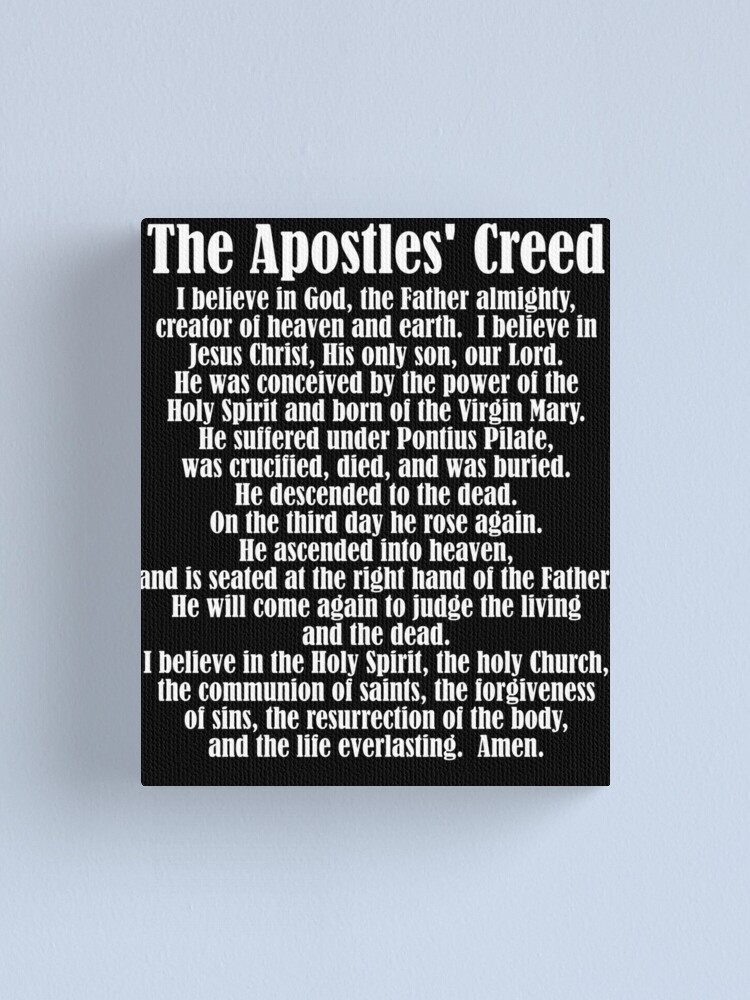 Imagen 1 de 3, Lienzo con la obra Apostles Creed Christian Catholic Faith Believer Pray Jesus Gear, diseñada y vendida por DynamicDesign.