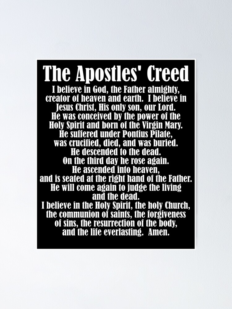 Imagen 1 de 3, Póster con la obra Apostles Creed Christian Catholic Faith Believer Pray Jesus Gear, diseñada y vendida por DynamicDesign.