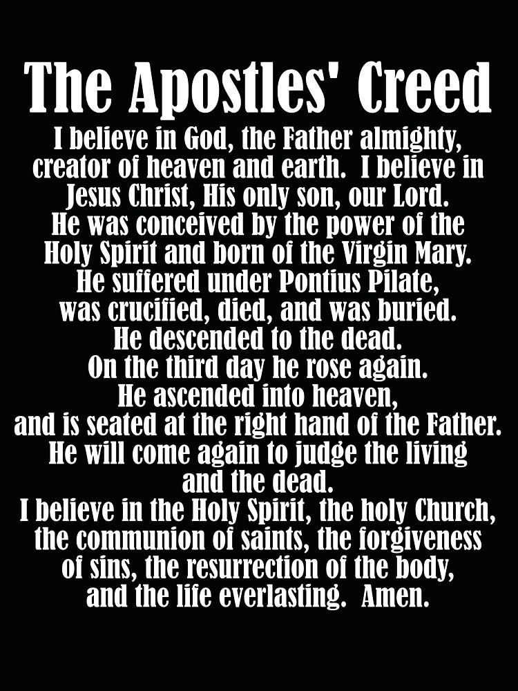 Imagen 4 de 4, Camiseta relajada con la obra Apostles Creed Christian Catholic Faith Believer Pray Jesus Gear, diseñada y vendida por DynamicDesign.