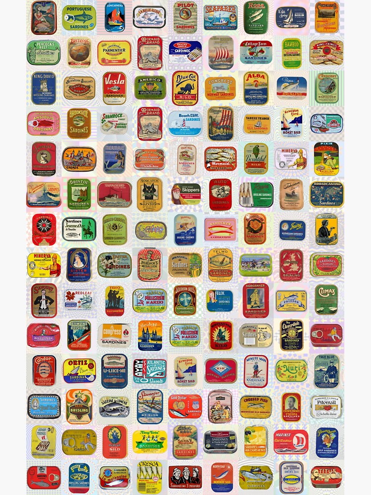Sardine Tins sardine-tins-sticker-for-sale-by-montage-madness-redbubble