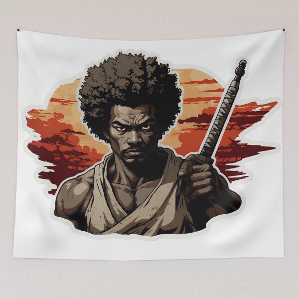 Item preview, Hokusai-Inspired Black Samurai Sticker Set designed and sold by Facilita.