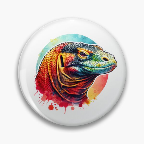 Item preview, Watercolor Komodo Dragon Face designed and sold by TheAnimalZ00.