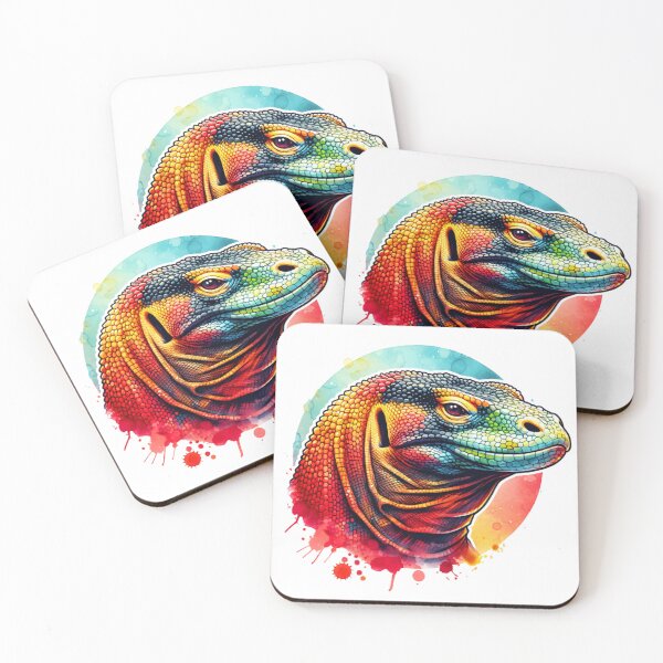 Item preview, Watercolor Komodo Dragon Face designed and sold by TheAnimalZ00.