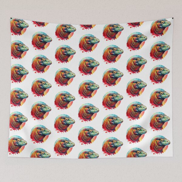 Item preview, Watercolor Komodo Dragon Face designed and sold by TheAnimalZ00.
