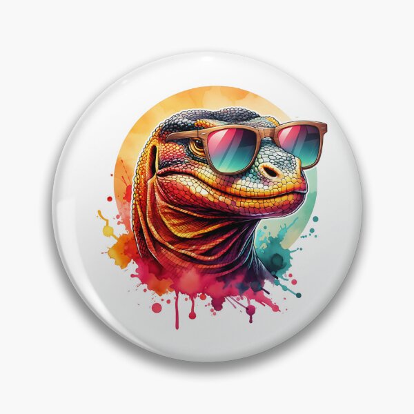 Item preview, Watercolor Komodo Dragon Wearing Sunglasses designed and sold by TheAnimalZ00.