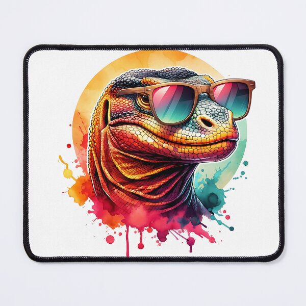 Item preview, Watercolor Komodo Dragon Wearing Sunglasses designed and sold by TheAnimalZ00.