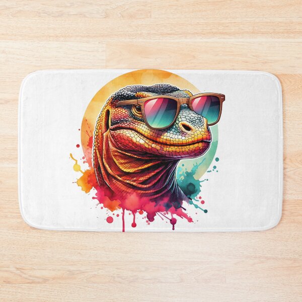 Item preview, Watercolor Komodo Dragon Wearing Sunglasses designed and sold by TheAnimalZ00.