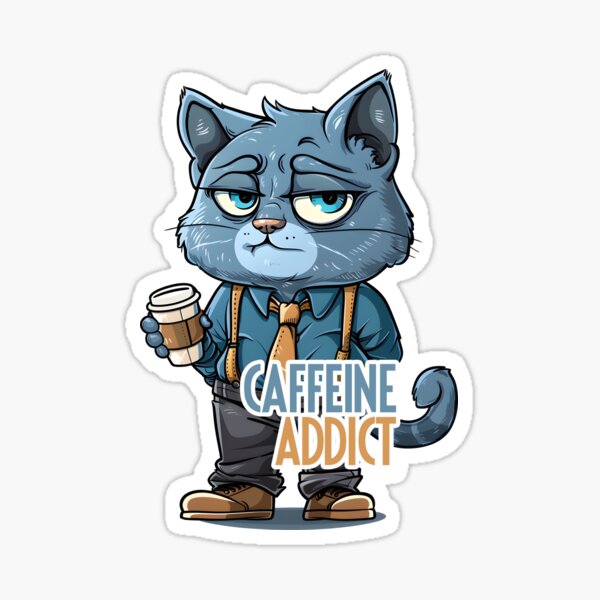 Item preview, Meow need a cup of coffee designed and sold by AestheticsArt81.