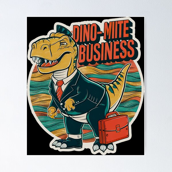 Item preview, Cute Retro T-Rex The Business Man T-Shirt  designed and sold by Witty Shirts.