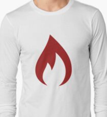 Red Fire Flame - Food Lover Foodie Long Sleeve T-Shirt