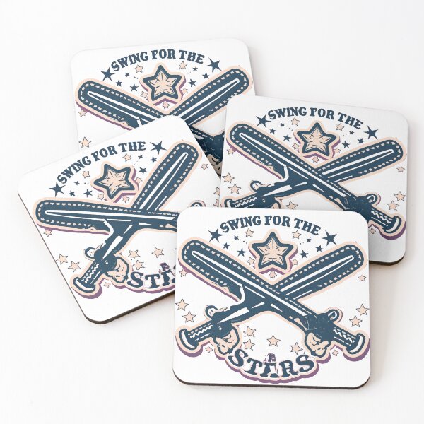 Item preview, Swing for the Stars - Retro Softball Bats and Stars Design designed and sold by NiftyWrx.