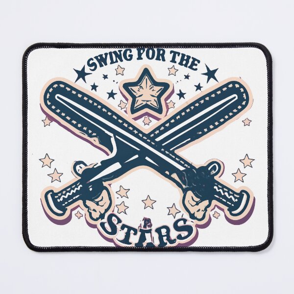 Item preview, Swing for the Stars - Retro Softball Bats and Stars Design designed and sold by NiftyWrx.