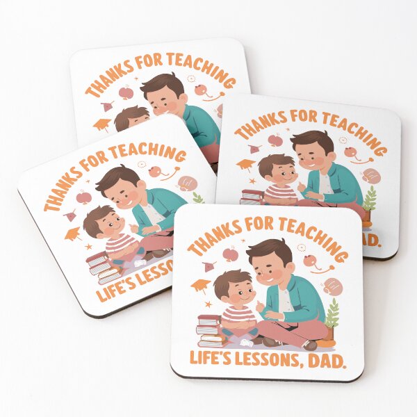 Item preview, Dad's Life Lessons Father and Child Illustration: Father's Day Gift designed and sold by HahaHandlesHub.