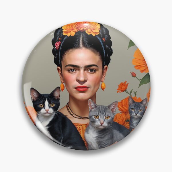 Item preview,  Frida Kahlo and flowers cats and kittens ,Frida Kahlo designed and sold by TeeARTHY.