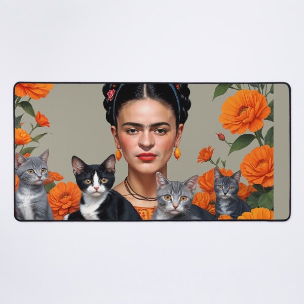 Item preview, Frida Kahlo y flores, gatos y gatitos, Frida Kahlo designed and sold by TeeARTHY.