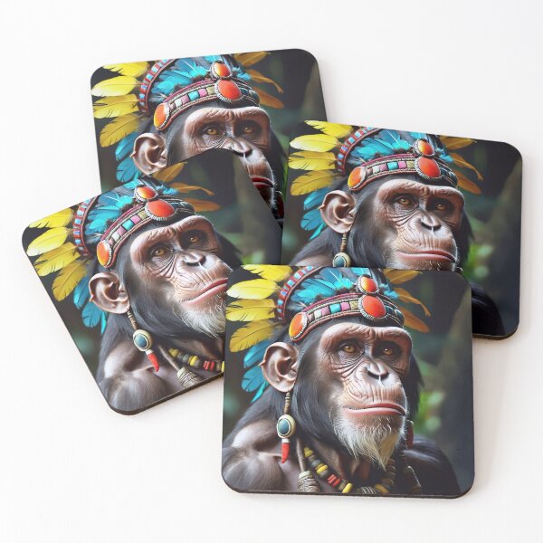 Item preview, Native Monkey Warrior Chief designed and sold by TheArtOfPat.