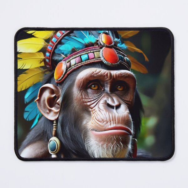 Item preview, Native Monkey Warrior Chief designed and sold by TheArtOfPat.