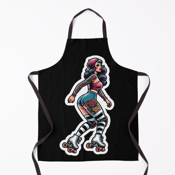 Item preview, Rollerskater Pinup With Tattoos designed and sold by PinUpPizzazz.