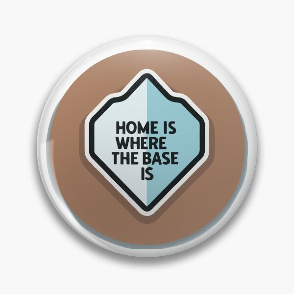 Item preview, Home is Where the Base Is - Minimalist Softball Icon designed and sold by NiftyWrx.